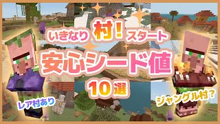 【マイクラ1.18】 いきなり村スタートで安心！おすすめシード値 10選 【超初心者向け】 統合版