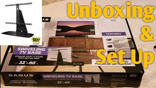 Sanus Swiveling TV Base Mount : Unboxing and Set Up