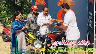 First Interceptor 650 Custom Color Ravishing Red Delivery from Veliyathu Motors Muvattupuzha