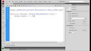 Flash Tutorial: Control Alpha Transparency using ActionScript 3.0
