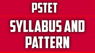 PSTET / SYLLABUS// PATTERN//mob 9417412651 , 9592309957