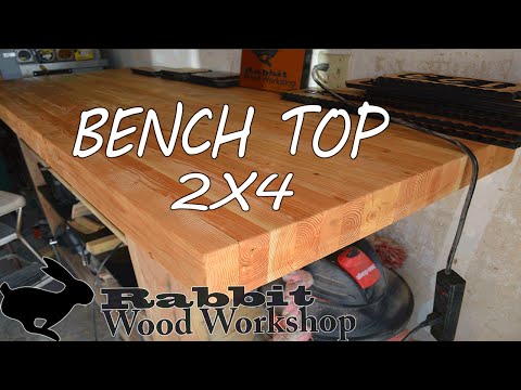 Build a bench top with 2x4's Build a bench top with 2x4's