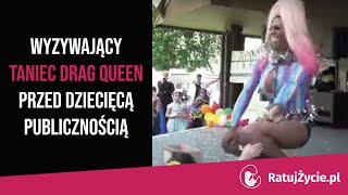 Wyzywający taniec Drag Queen przed dziecięcą publicznością