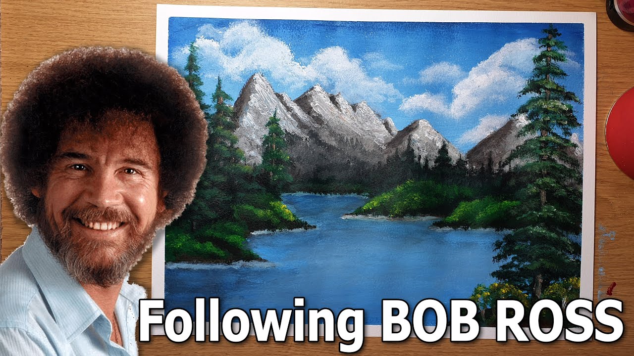 Following Bob Ross Tutorial Painting With Acrylic For The Very First Following Bob Ross Tutorial Painting With Acrylic For The Very First