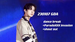 230107 GDA dance break+ParadoXXX Invasion+shout out ENHYPEN HEESEUNG 직캠 FANCAM 4K FOCUS