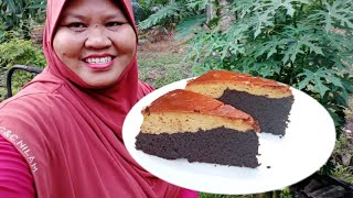 CARA BUAT  KEK COKLAT PUDING KAREMEL BY KAK NUR@TIP TANPA MIXER