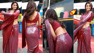 ఈ Age లో ఆ అందం ఏంటి భయ్యా🥵:  Shriya Saran Latest H0T Looks In Red Saree At Drishyam 2 Promotions