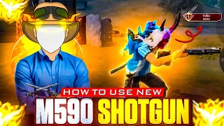 99% Players Don't Know This Secret Trick to Use M590 Shotgun || How to use M590 Shotgun in Free Fire