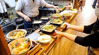 Udon Noodles in Osaka | 5 Bowls at Once! | The Origin of Kitsune Udon | Osaka's Popular Dish