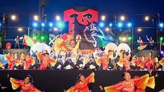 [4K] 岡山うらじゃ連 四季　こいや祭り 2018　1日目　メイン会場 (中央)