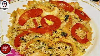 Continental Special Garlic Fried Rice Recipe  (Chef Own Recipe)