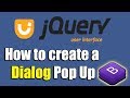 How to create a Dialog Pop Up Using jquery UI