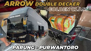 DOUBLE DECKER ANGKUT MOTOR⁉️ AGUNG SEJATI ARROW | PARUNG - PURWANTORO