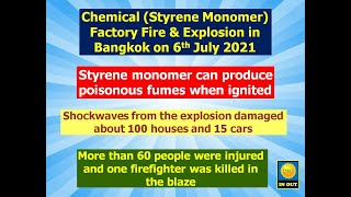 15 Explosion and Fire at Chemical (Styrene Monomer) Processing Factory in Bangkok