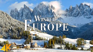 Winter Europe 4K Ultra HD • Stunning Footage Europe, Scenic Relaxation Film with Calming Music.