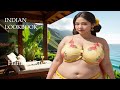 4K AI Indian Lookbook Plus Size Goddess Model Video - Hanalei Bay