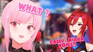 Calli, when Elizabeth mimics Kiara's reaction and voice【Mori Calliope】