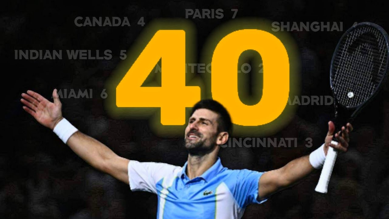 Most ATP Masters 1000 Titles - Djokovic's Road To 40 - YouTube