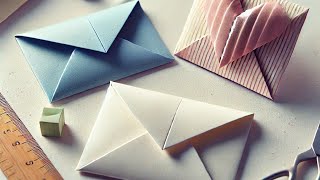 3 easy envelope idea/NO GLUE ❌//how to make envelope with A4 paper/Envelope ideas tutorial 💡