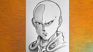 How To Draw Saitama From One Punch Man - Easy drawing for beginner - Saitama Drawing Step by Step