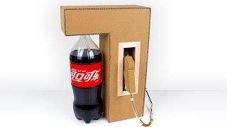 DIY Coca Cola Fountain Machine from Cardboard at Home