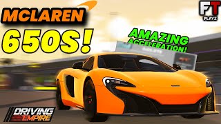 THIS MCLAREN 650S HAS AMAZING ACCELERATION In Roblox Driving Empire!