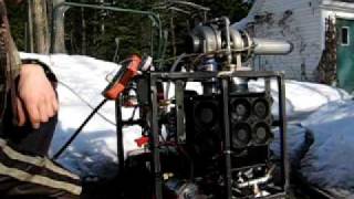 second homemade jet engine test run on diesel