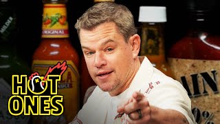 Matt Damon Sweats From His Scalp While Eating Spicy Wings | Hot Ones