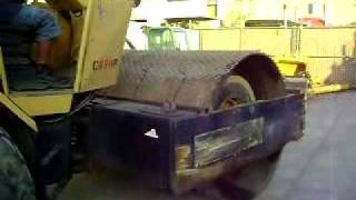 1993 HYSTER SMOOTH DRUM ROLLER C850B  ON MOVE