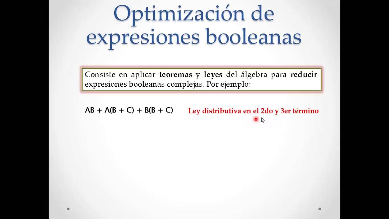 Simplificación De Expresiones Booleanas - YouTube