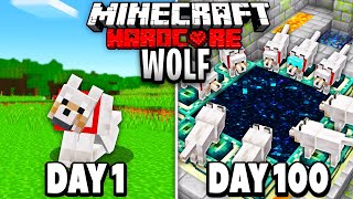 I Survived 100 Days as a WOLF in Hardcore Minecraft... Here's what happened