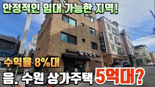 수원에 위치한 수익율 8%, 5억대 상가주택 경매 물건! 위치 괜찮고 건물도 괜찮은것 같고.. 야구팬이 좋아할 만한 물건? 2023타경12981