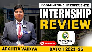 PGDM Internship Experience | Internship Review | Archita Vaidya | PGDM Batch 2023-25 #video