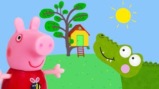 Peppa Pig Game | Crocodile Hiding in Toy Treehouse