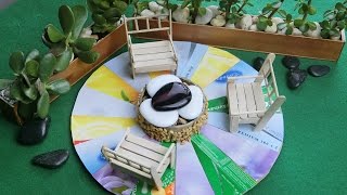 Miniature Backyard Fire Pit | Popsicle stick Crafts ideas