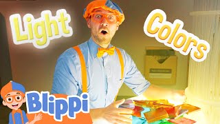 Blippi Plays With Light And Colors At The Museum  Educational Videos For Kids