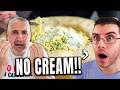 Pro Chef & Vincenzo React. To Nick DiGiovanni’s 80 pound Parmesan Cheese Pasta!