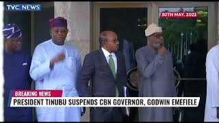 BREAKING NEWS: President Tinubu Suspends Godwin Emefiele As CBN Governor