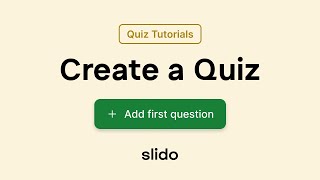 Create a Quiz ⎸ Quiz Tutorial