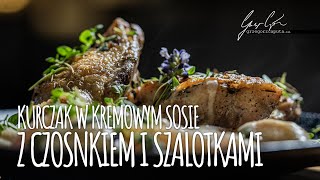 THE BEST CHICKEN IN A CREAMY SAUCE WITH GARLIC AND SHALOTS WITH LAVENDER AND THYME - RECIPE - 4K