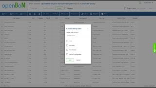 openBoM: Creating a simple BOM Template