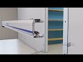 how to install a freezer 3 sided sliding door