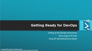 Getting Ready for DevOps with PowerShell and VS Code