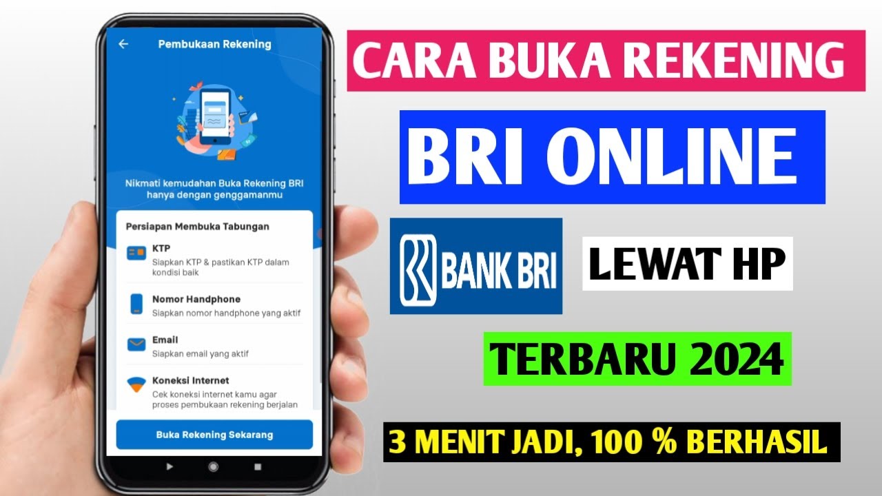 Cara Buat Rekening Bank Bri Online | Buka Rekening Bri Online | Terbaru ...