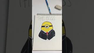 MINIONS IS THE BOSS? Drawing Minions Wearing Suit (#short )