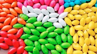 Rainbow Satisfying Video | Mixing Candy ASMR with M&M's & Skittles Slime Cutting  1