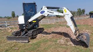 รถขุดเล็กๆ จัดให้ดู NEW Bobcat E37 งานขุดหลุม ยกรีสอร์ท Leadway จัดไป excavator EP.9165