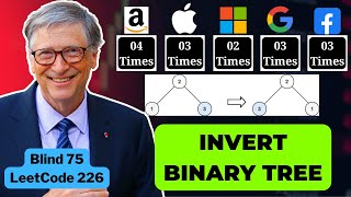 Invert Binary Tree: 226- Tree interview Question-java @ Amazon, Google, meta, apple, microsoft, uber