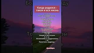 Когда родился - такая и вся жизнь #гороскоп #знакизодиака #интересныефакты