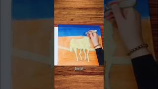 #art #landscape #horse #painting #shortvideo #shorts #acrylicpainting #drawing